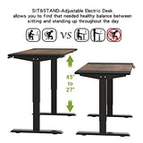Radlove Electric Height Adjustable Standing Desk, 55 x 24 Inches Sit Stand up Workstation, Splice Board Memory Computer Table Ergonomic (Black Frame Radlove