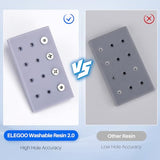 ELEGOO Upgraded Water Washable Resin 2.0, 3D Printer Resin with Low Viscosity and High Precision, 405nm Rapid UV-Curing Photopolymer Resin, 3D Resin for LCD/DLP 3D Printing, Grey 2000G ELEGOO