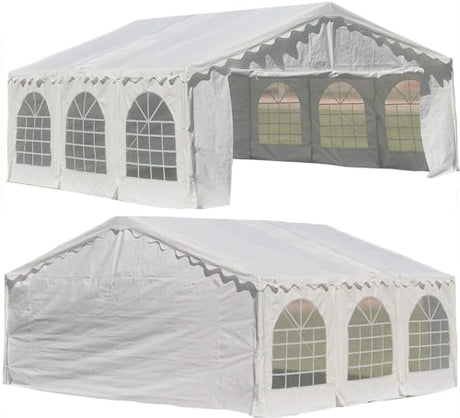 Delta 20'x20' Budget PE Tents Including 2 Free Bags for Parties, Outdoor Canopy Carpas para Fiestas, Wedding Party Tent with Waterproof Top & Removable Sidewalls for Patio Outdoor Events(B Model) DELTA