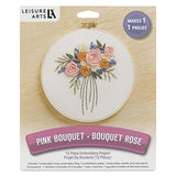LEISURE ARTS Embroidery Kit 6" Bouquet - Embroidery Kit for Beginners and Adults, Cross Stitch Kits with Patterns, DIY Starter Set for Seasonal Craft Projects