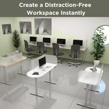 Desk Divider for Students and Desk Privacy Panel. Office Partitions and Ideal Cubicle Light Shield. Frosted Acrylic Clamp-on Desk Partition - 17” W x 18”H Divider VaRoom