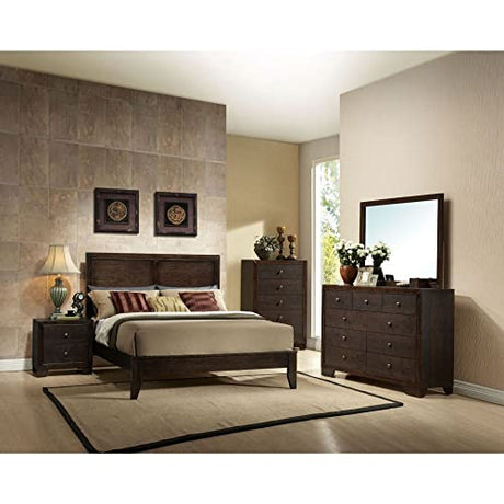 Acme Madison King Wooden Panel Bed in Espresso ACME Furniture