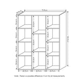 Furinno Luder Bookcase / Book / Storage , 11-Cube, White Furinno