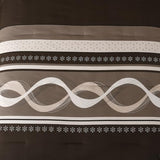 Anibedding Boho Comforter Set,8 Pieces Bed in a Bag Patchwork Striped Comforter Set,Brown Bed Set Queen Size, Soft Microfiber Boho Bedding Set for All Season(90"×90") Anibedding