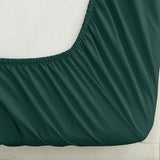 Mocassi California King Fitted Sheet - Deep Pocket Cooling Sheets up to 16 inch - Hotel Luxury 1800 Premier - Softest Sheets - Wrinkle Resistant - 1 Single Bottom Fitted Sheet, Cali King, Forest Green Mocassi