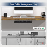 DERSITE Dual Motor Standing Desk Frame, Electric Adjustable Legs, Workstation Desk Base, Sit stand desk frame, 3 Memory Height Settings, with Cable Management Tray, Headphone Hook DERSITE