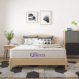 NapQueen 8 Inch Innerspring Full Size Medium Firm Memory Foam Mattress, Bed in a Box White NapQueen