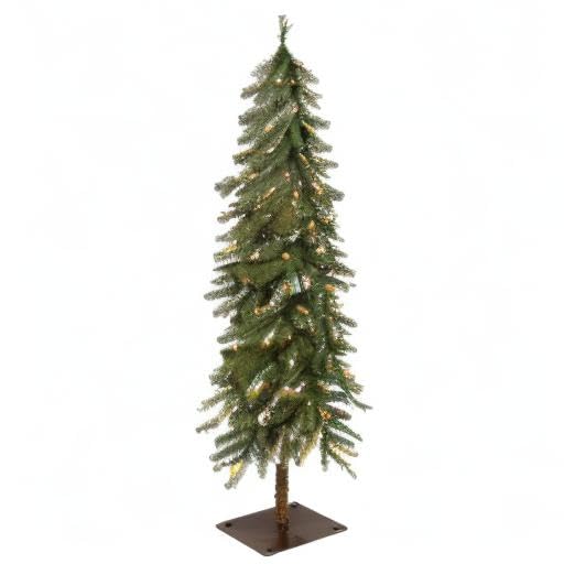 Puleo International Pre-Lit 6' Alpine Artificial Christmas Tree with 200 Lights, Green