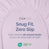 Full Fitted Bed Sheet - Bottom Single Fitted Sheet Only - Ultra-Soft Hotel Luxury Bedding w/ 8-16 Inch Deep Pockets - Breathable & Wrinkle Free - Easy-Care, Fade & Shrink Resistant - Light Lavender CGK Unlimited