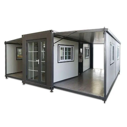 3 Bed Room Portable Home 40 FEET Outdoor Storage Shed Tiny House Mobile Expandable Plastic Prefab House, Modern Sturdy Steel Storage House with Lockable Door and Window 40 FT