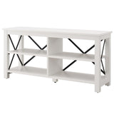Henn&Hart Rectangular TV Stand for TV's up to 55" in White, TV Stands for the Living Room Henn&Hart