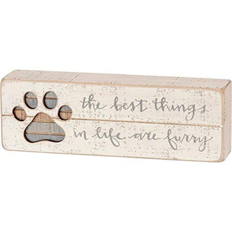 Primitives by Kathy 38231 Hand-Lettered Slat Box Sign, Best Things In Life Primitives by Kathy