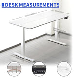 ERGOMAKER 43" Electric Standing Desk, Adjustable Height, Sit Stand Up Desk for Home Office & Computer Workstations, Memory Controller, White ERGOMAKER