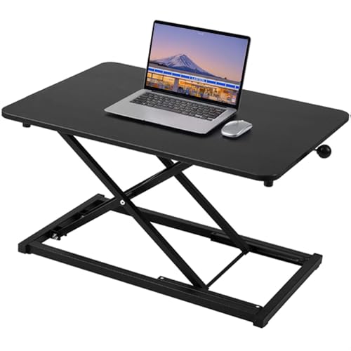 Raathionty Standing Desk Converter Adjustable Height,Keyboard Riser for Stand Up Desk Riser,Computer Keyboard Stand for Desktop,Ergonomic Sit Stand Computer Workstations Black Size 23.6 Inch Raathionty
