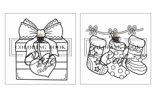 Cozy Christmas: Cute and Cozy Coloring Book for Adults & Teens Featuring Easy and Bold Christmas Designs WoodArtSupply