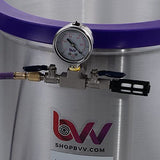 BVV Best Value Vacs 10 Gallon Aluminum Side Mount Vacuum Chamber BEST VALUE VACS
