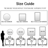 EMAISON 36 X 24 inch Wall Mount Wood Frame Bathroom Vanity Mirror Rustic Horizontal/Vertical Rectangle Mirror for Over Sink, Bedroom, Farmhouse Home EMAISON