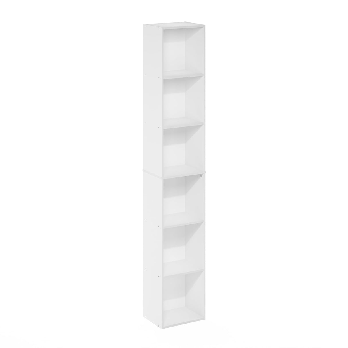 Furinno Luder 6-Tier Open Shelf Bookcase, White Furinno