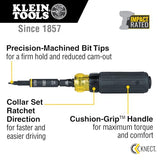 KNECT 11"-1 Ratcheting Impact Rated Screwdriver/Nut Driver Klein Tools