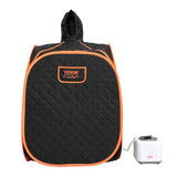 VEVOR Portable Personal Steam Sauna Spa Tent with 2L 1000 Watt Steam Generator, Includes Foldable Chair, Home Therapeutic Sauna Blanket for Detox Relaxation, Time & Temperature Remote Control, Black VEVOR