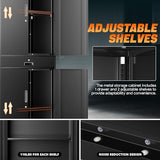 CAAP DRIVEN Rolling Metal Storage Cabinet, 73" Garage Cabinet with One Drawer & Adjustable Shelving, Heavy-Duty, Lockable Cabinet for Garages, Offices, Homes CAAP-TOLS-GSC73-BK CAAP DRIVEN