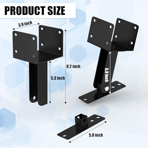 JEXALINE 3Pcs Roof Riser Brackets Kit,Pergola Roof Riser Beam Bracket ...