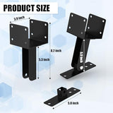 JEXALINE 3Pcs Roof Riser Brackets Kit,Pergola Roof Riser Beam Bracket,Heavy Duty Roof Mount Pergola Brackets, Roof Bracket Kit,Adjustable Saddle Roof Riser Post for Gazebo Pergola-Includes Screws… JEXALINE