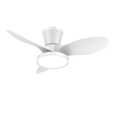 ocioc Quiet Ceiling Fan with LED Light DC motor 32 inch Large Air Volume Remote Control White for Kitchen Bedroom Dining room Patio