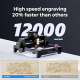LONGER Laser Engraver – Ray5 mini Portable Laser Engraving and Cutting Machine, 0.04mm Laser Spot, 12000mm/min, Ideal for DIY Projects on Wood, Metal, Acrylic, Leather, and More (3.5W) Longer