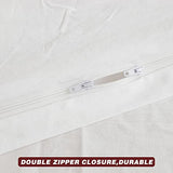 FACE TWO FACE Bedding Duvet Cover Set100% Washed Cotton Duvet Cover Linen Like Textured Breathable Durable Soft Comfy (Full, White) FACE TWO FACE