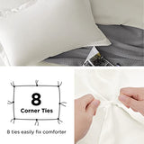 Bedsure Duvet Cover Queen Size - Soft Double Brushed Bedding Set for Kids & Adults, Zipper Closure, 3 Pieces, Includes 1 Duvet Cover (90"x90") & 2 Pillow Shams, NO Comforter, Cream White Bedsure