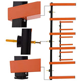 KUAFU Lumber Storage Rack Board Basement Storage Wall Mounted Rack Max 600 lb Steel with 6-Level Wall Mount, Indoor & Outdoor 1 Pack KUAFU