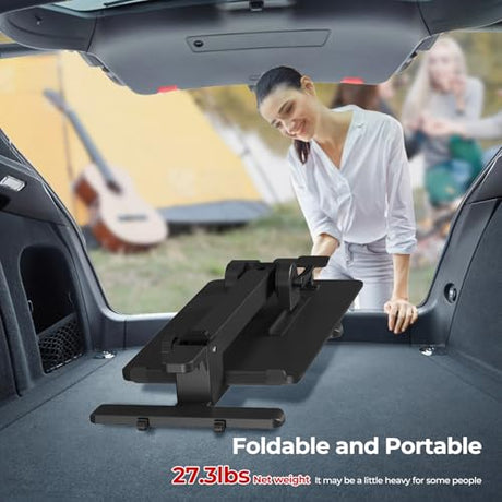 JYLH JOYSEEKER Foldable Mobile Standing Desk, 27 Inch Small Rolling Laptop Cart Height Adjustment, 90° Tiltable Sofaside Table, No Assembly Needed Portable Computer Workstation, Black JYLH JOYSEEKER