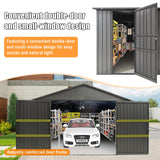 12x25FT Outdoor Metal Garage Shed, Extra Large Metal Carport