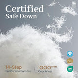 Goose Down Fiber Comforter King Size – All-Season Hotel Quality Duvet Insert, High Fill Power, Ultra Soft 100% Cotton, Box-Stitched, Breathable, Lightweight Luxurious White Bedding, 90"x 106" Sittova