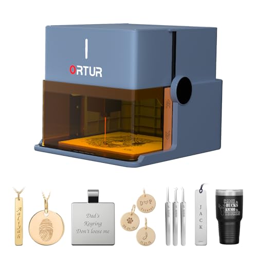 Ortur R1 Class 1 Foldable Laser Engraver with 1000mW 1064nm Infrared Laser Module, Exquisite Gift Box Packaging, APP Control Laser Engraver for Metal, Plastic, Acrylic - Ideal for Jewelry, Gift Making Ortur