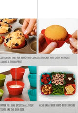 OXO Good Grips Silicone Baking Cups, Multicolor 3 oz.(Pack of 12) OXO