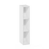 Furinno Fulda 3-Tier Space Saving Storage Shelf Bookcase, 6-Inch Width, White Furinno