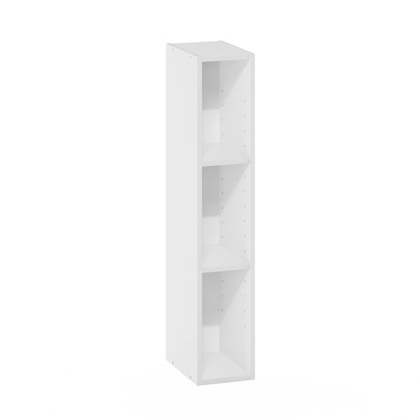 Furinno Fulda 3-Tier Space Saving Storage Shelf Bookcase, 6-Inch Width, White Furinno