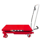 Premium Scissor Lift Table Cart, 500 lb. Cap, 27.75" L x 17.75" W, 8.25" - 28.5" H, Pake Handling Tools (Premium 500lbs Lift Cart) Pake Handling Tools