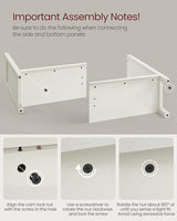 VASAGLE LIRY Collection - Storage Cabinet, Buffet Cabinet, Sideboard, Credenza, with Adjustable Shelves, for Living Room, Entryway, Rustic White and Honey Brown ULSC381W01 VASAGLE