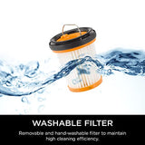 Shark WV201 WANDVAC Handheld Vacuum, Lightweight at 1.4 Pounds with Powerful Suction, Charging Dock, Single Touch Empty and Detachable Dust Cup,Graphite, Slate Shark