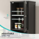 Vongrasig Tall Bathroom Storage Cabine, 64”H Freestanding Storage Pantry Cabinet, Narrow Cabinet with Adjustable Shelves, Open compartments for Small Spaces, Bathroom, Living Room, Kitchen, Black Vongrasig