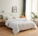 STARSTAR Bed Alternative Comforters for Home, Hotel, All Season Duvet Insert Filling Polyester, Fabric Microfiber Breathable Comforter Solid White (Full) STARSTAR