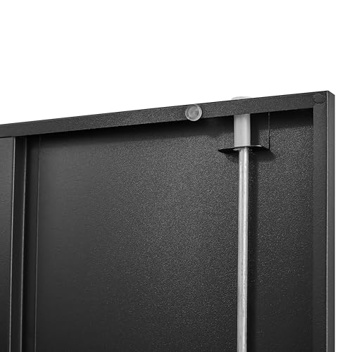 HOMOFFICE Metal Garage Storage Cabinet with Lock, 72" Tall Steel Storage Locker with 4 Adjustable Shelves, Heavy Duty Metal Cabinet for Garage, Office, Home, Black HOMOFFICE