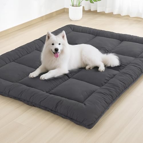 Japanese Floor Mattress Foldable & Portable Roll Up Futon Mattress 3" Grey Tatami Mat for Adult and Kids，Shredded Memory Foam Filled with Straps Sleeping Pad Suitable for Camping，39"x 80" Twin Size SHOUREN