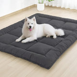 Japanese Floor Mattress Foldable & Portable Roll Up Futon Mattress 3" Grey Tatami Mat for Adult and Kids，Shredded Memory Foam Filled with Straps Sleeping Pad Suitable for Camping，39"x 80" Twin Size SHOUREN