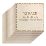 12 Pack Basswood Sheets 1/8 inch, 3mm Basswood for Laser Cutting, 12 x 12 inch Wood Slabs for Crafts, DIY Architectural Models Making, Wood Engraving, Staining Le Shang