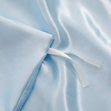 P Pothuiny 5 Pieces Satin Duvet Cover Full/Queen Size Set, Luxury Silky Like Baby Blue Duvet Cover Bedding Set with Zipper Closure, 1 Duvet Cover + 4 Pillow Cases (No Comforter) P Pothuiny