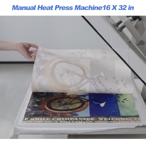 WUMSTOT Heat Press Machine 16x32: Large Format 2600W 110V Manual Clamshell Heat Transfer Press for T-Shirts Vinyl Sublimation DTF Printing Commercial Digital WUMSTOT
